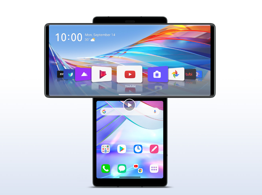 LG Wing Rotating Phone Dual Screen 5G 8GB RAM 256GB ROM Sliding Cover Rotating Camera 99% New