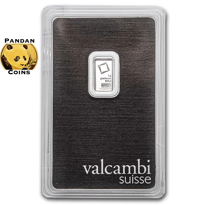 Valcambi 9995 Platinum Bar 1g, 1 gram